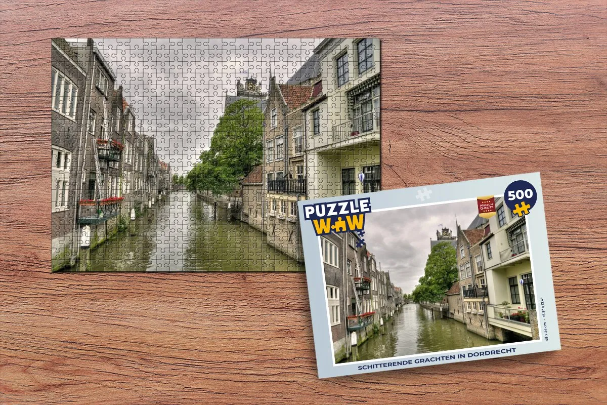 PuzzleWow Huizen Architectuur Legpuzzel 500 Stuks - Multicolor