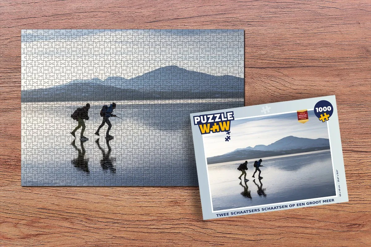 PuzzleWow Puzzel Twee Schaatsers 1000 Stuks - Multicolor