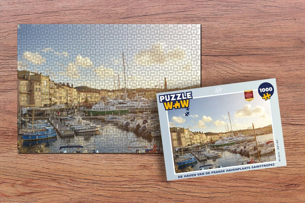 PuzzleWow Legpuzzel Saint-Tropez 1000 Stuks - Multicolor