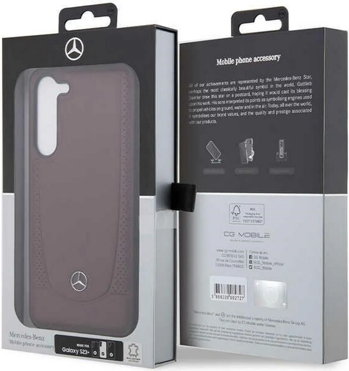 Mercedes-Benz New Urban Back Case Rood - Samsung Galaxy S23 Plus