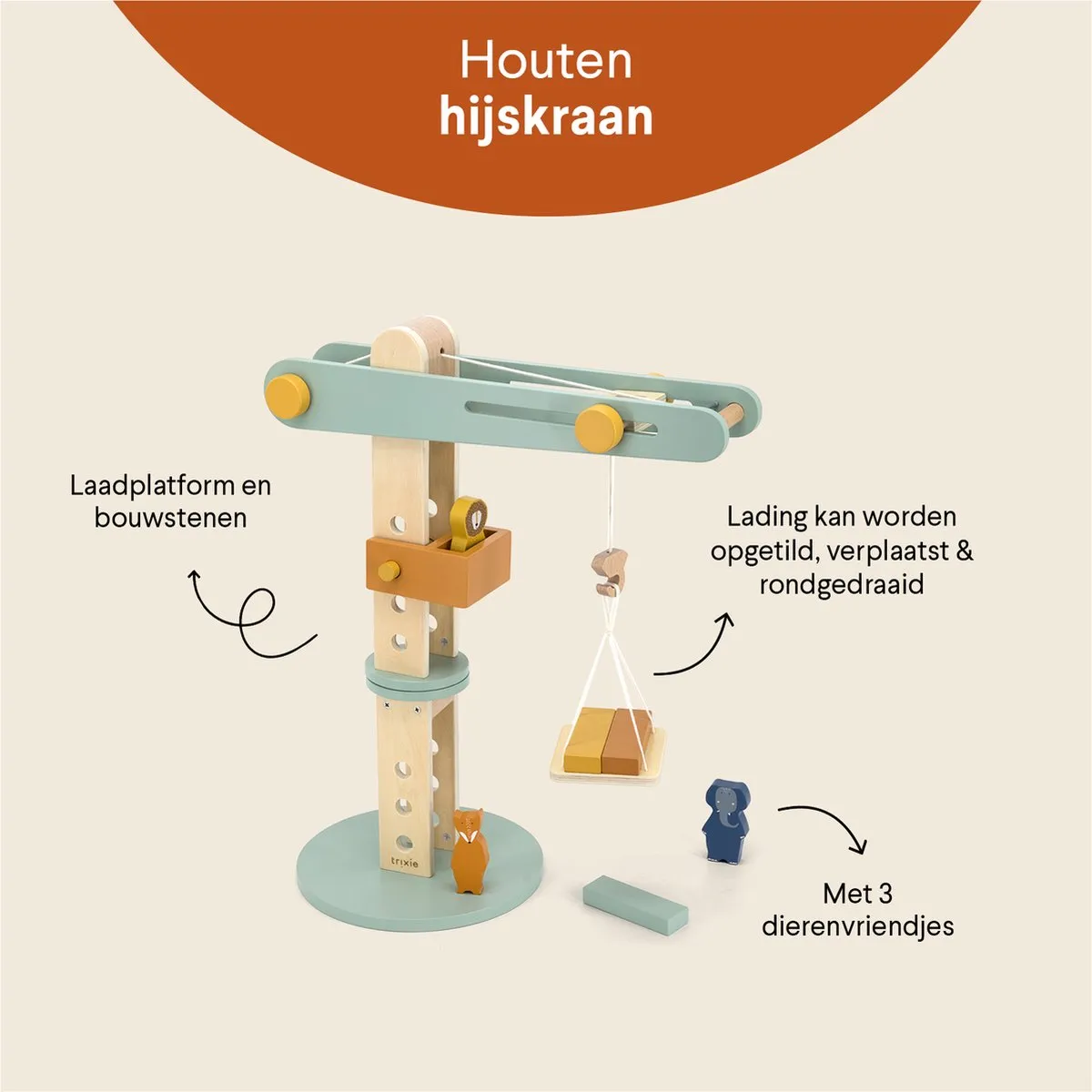 Trixie Houten Speelgoedkraan 5400858367389 - Multi