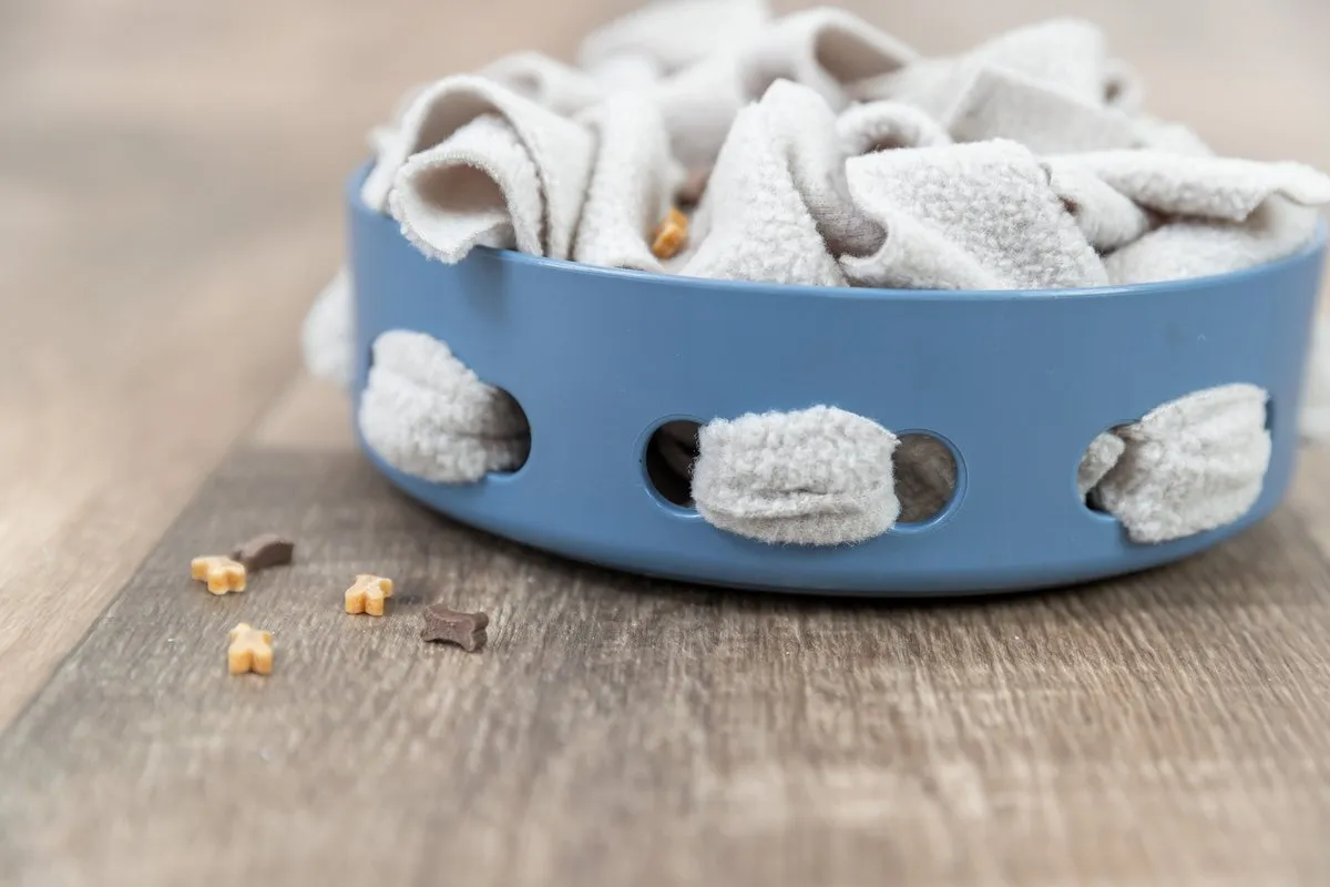 Trixie Dog Activity Hide'n'Sniff Bowl - 18x18cm - Blauw/Grijs