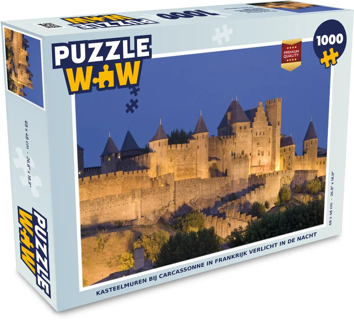 PuzzleWow Carcassonne Kasteel Legpuzzel 1000 Stuks