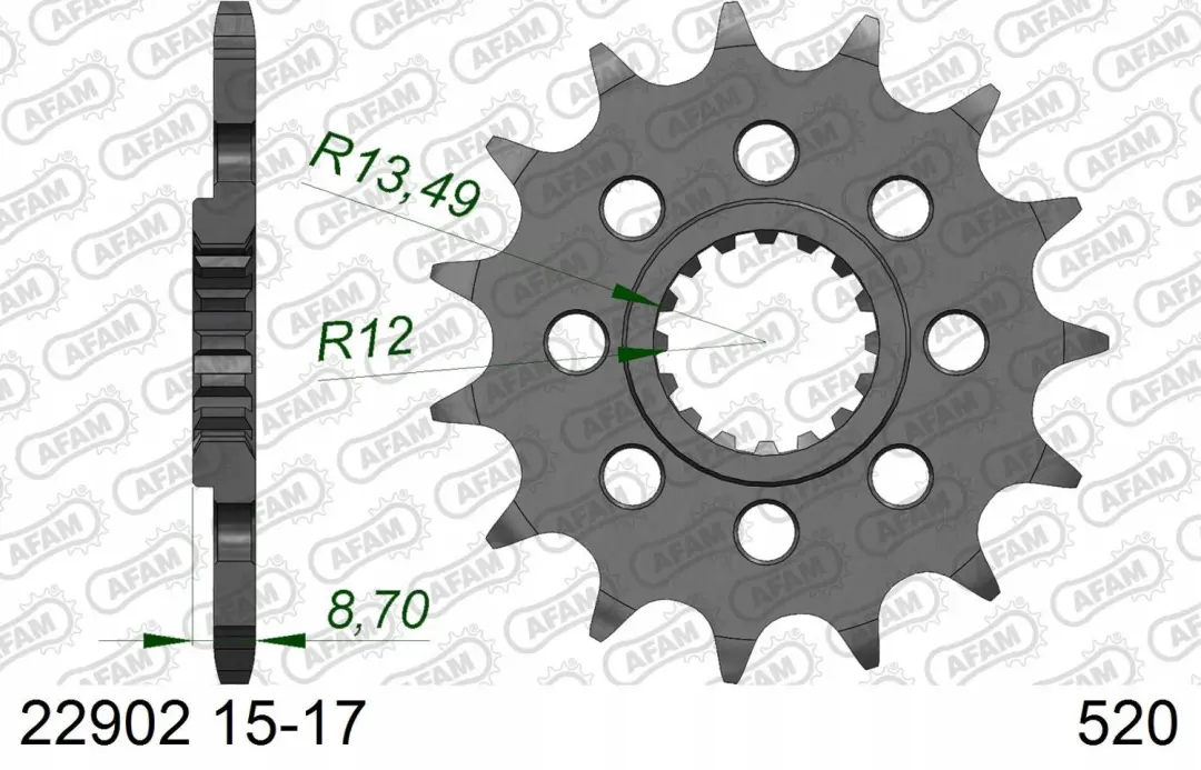 Afam 520 Tandwiel 16 Tanden