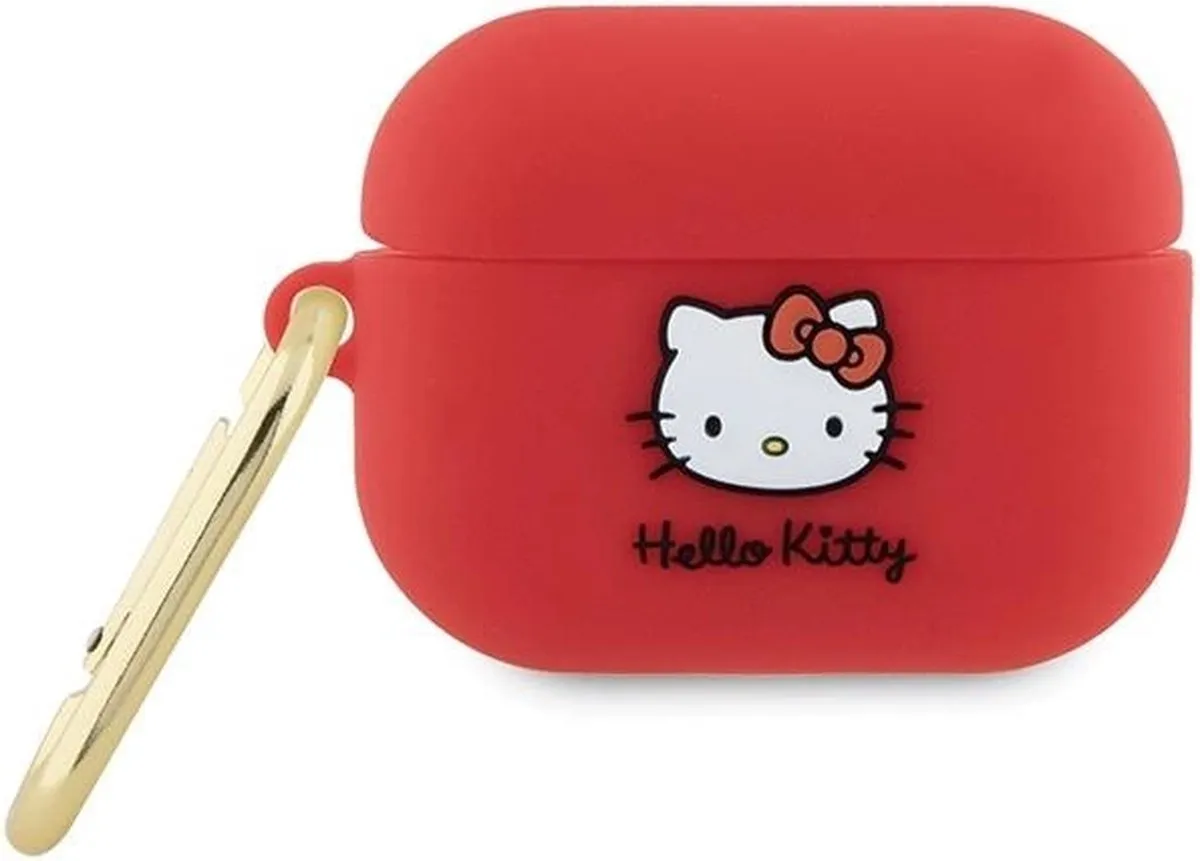 Hello Kitty Siliconen 3D Kitty-hoofdhoes AirPods Pro - Rood
