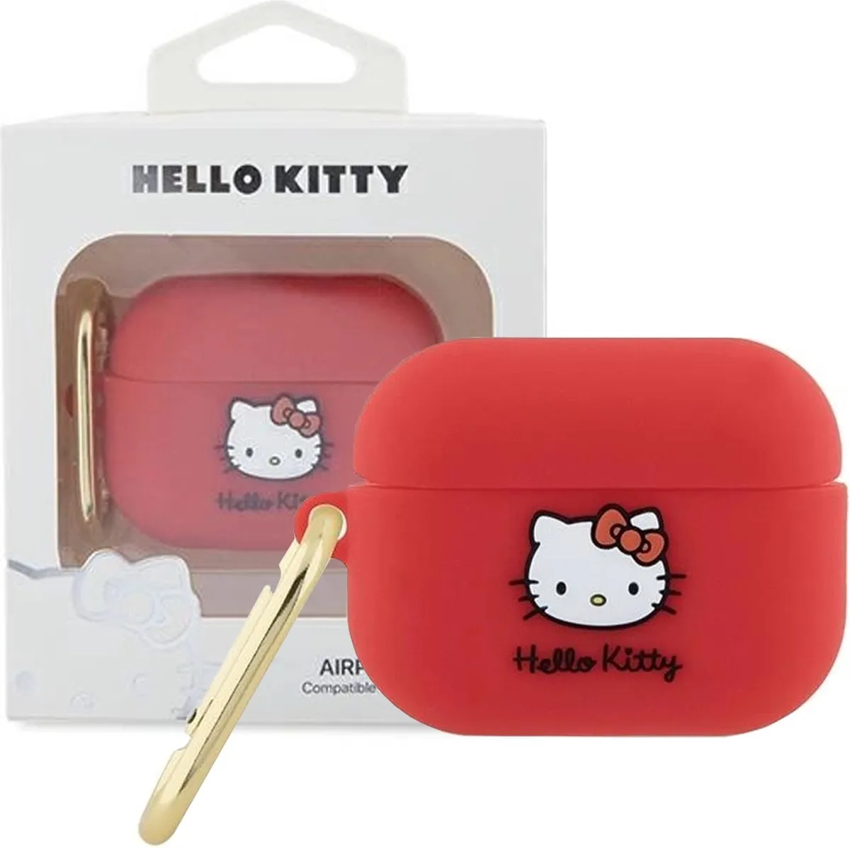 Hello Kitty Siliconen 3D Kitty-hoofdhoes AirPods Pro