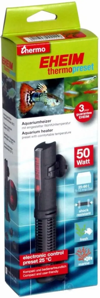 Eheim Thermopreset 50 Aquariumverwarming 168,5mm - Blauw - afbeelding 3 van 6