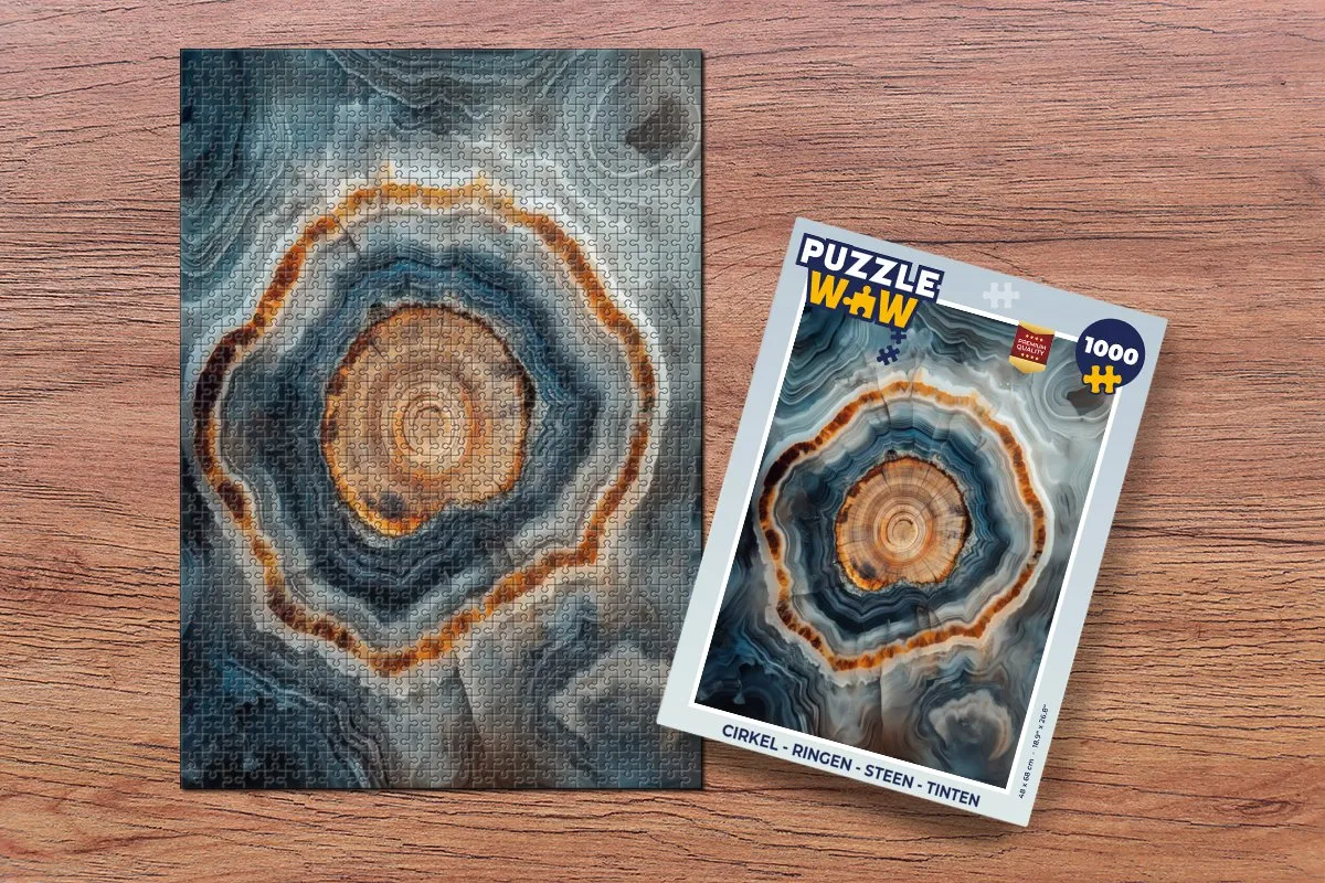 PuzzleWow Legpuzzel 1000 Stukjes - Cirkel Ringen