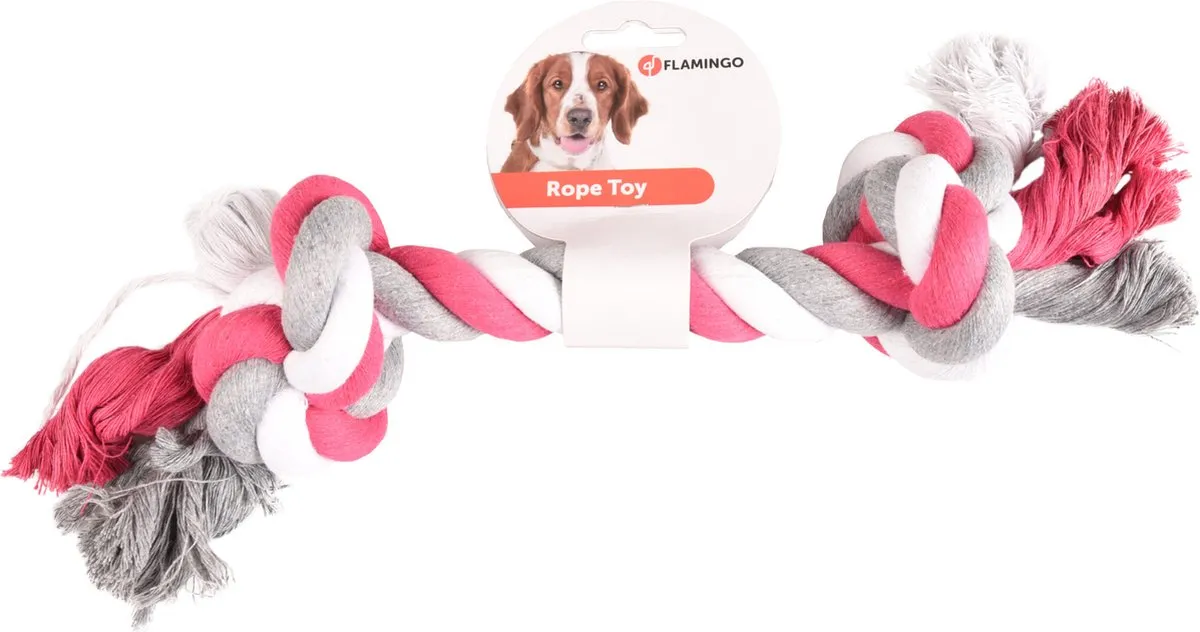Flamingo Jim Knoopbot Hondenspeelgoed - XL 40cm Multicolor