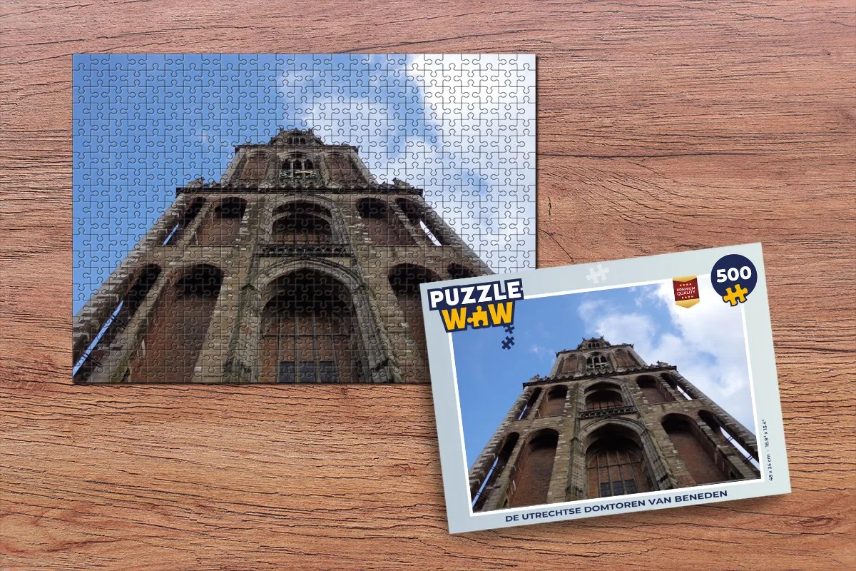 PuzzleWow Domtoren Utrecht Lucht Legpuzzel 500 Stuks - Multicolor