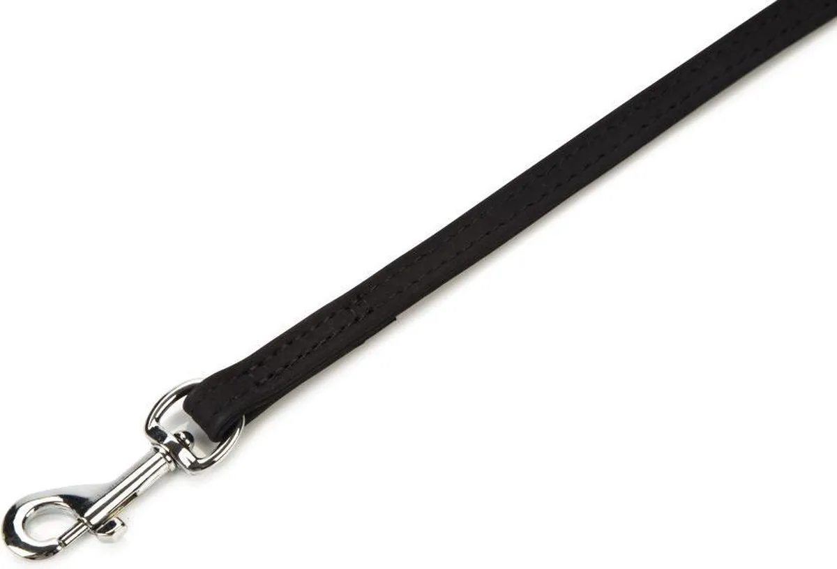 Beeztees Leren Looplijn Buffalo - Zwart 110cm x 10mm - afbeelding 2 van 3
