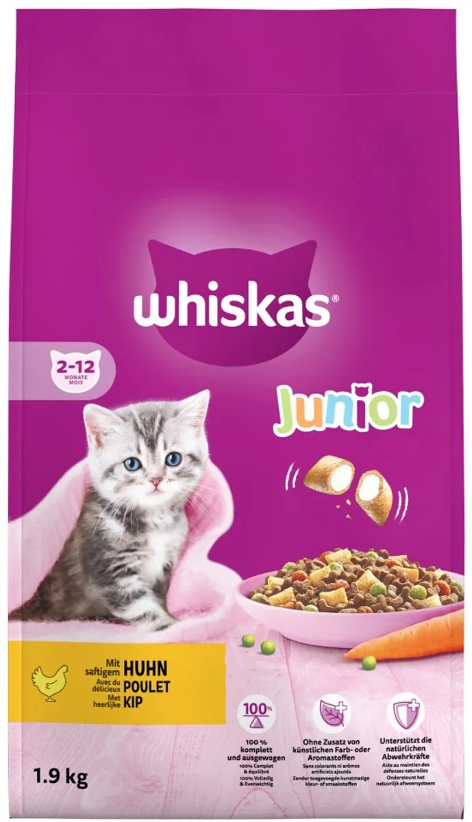 Whiskas Junior Kip Kattenbrokken - 6x1.9kg