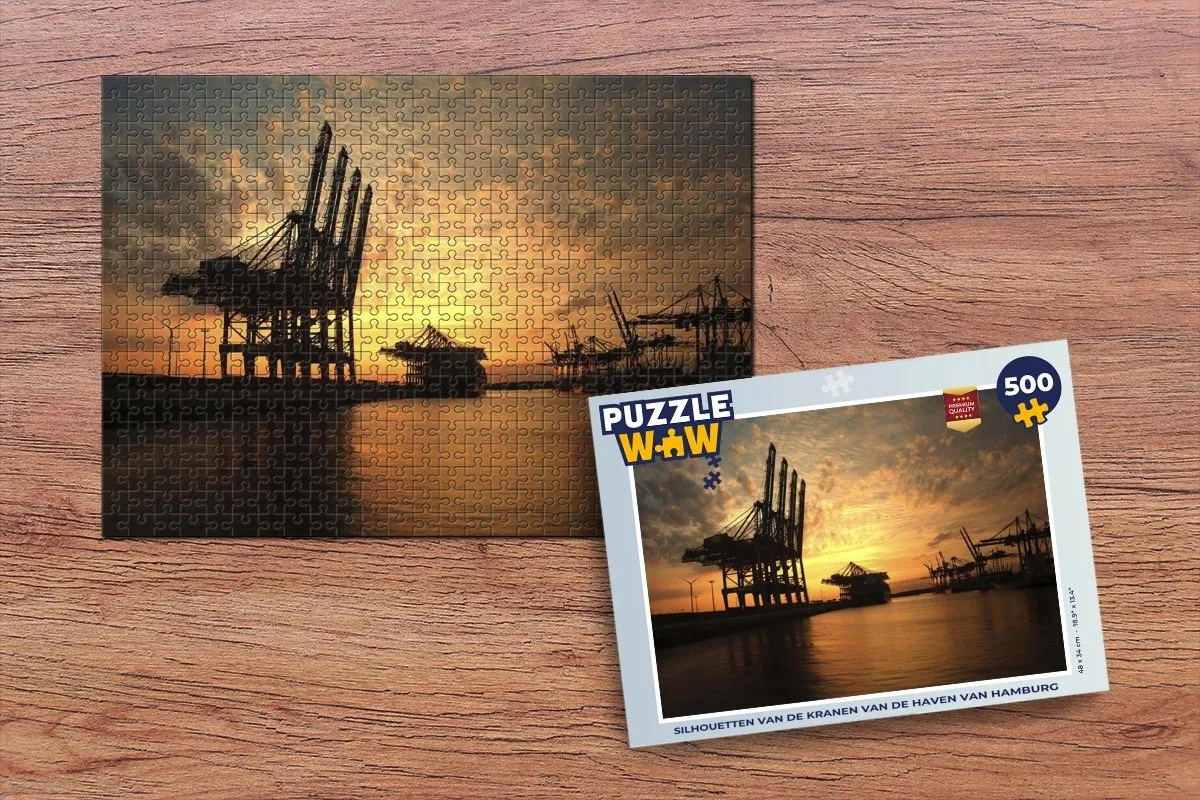 PuzzleWow Haven Hamburg Legpuzzel 500 Stuks - Multicolor