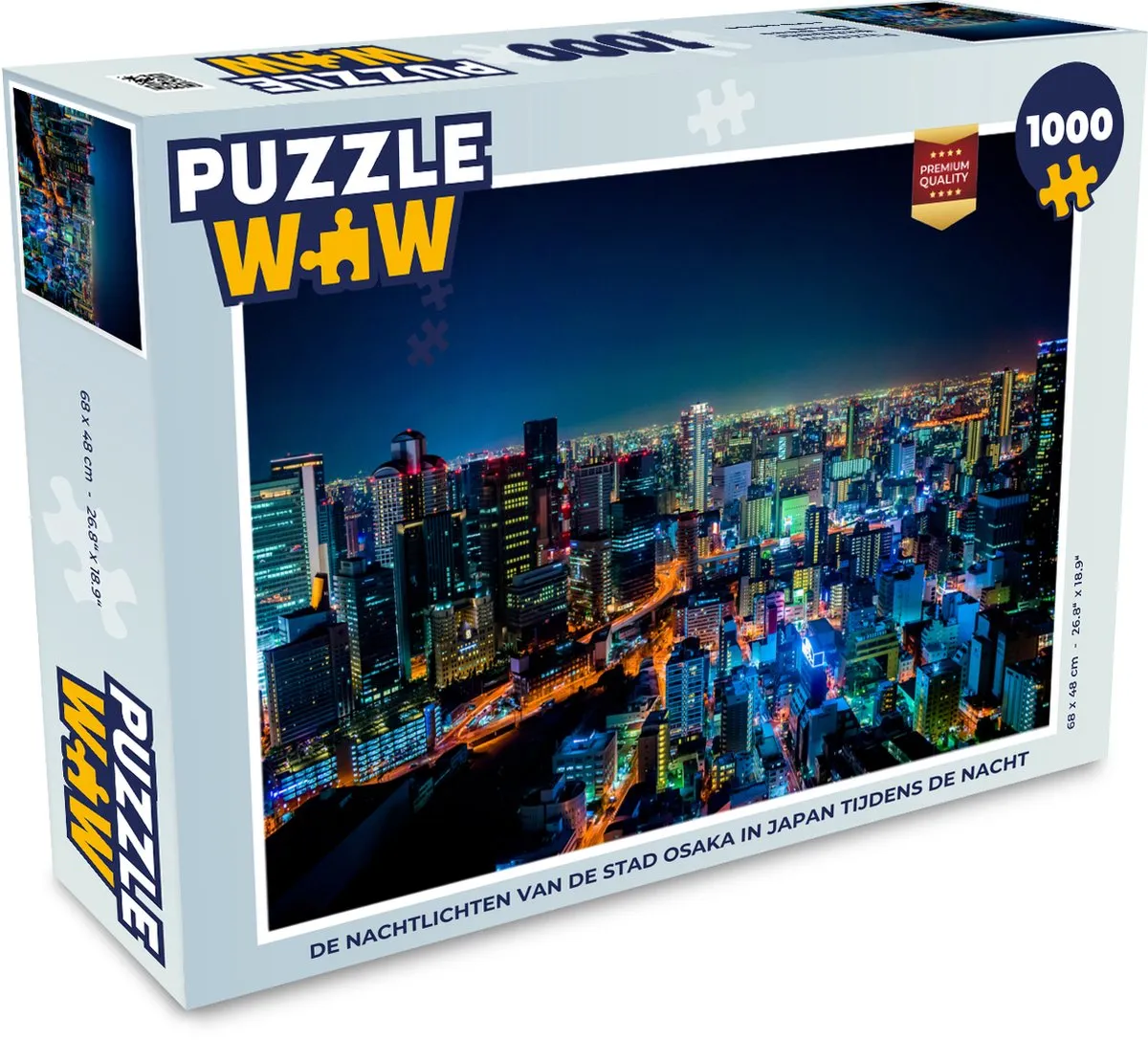 PuzzleWow Legpuzzel Osaka Nachtlichten 1000 Stuks