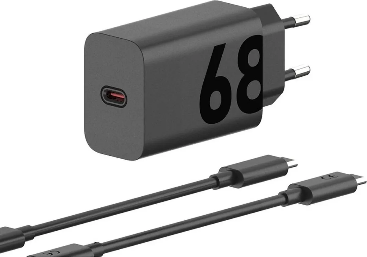 Motorola TurboPower 68W Thuislader - USB-C Kabel SJMC682 - Zwart