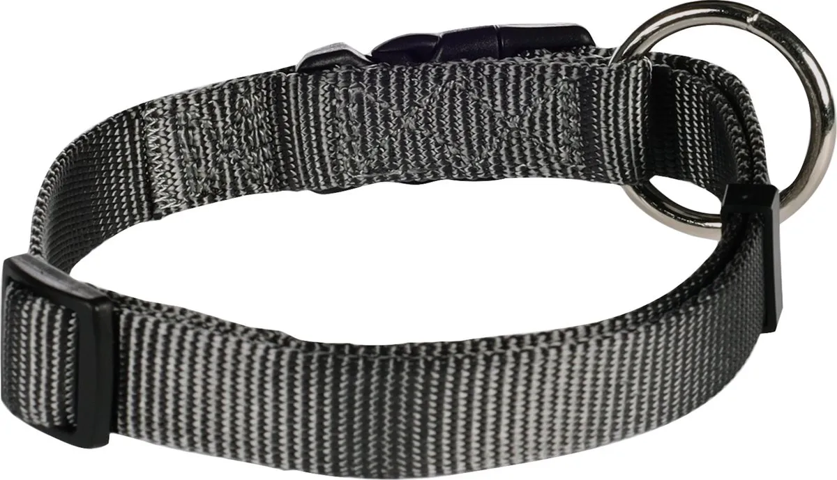 Flamingo Ziggi Halsband - Donkergrijs M 40-55cm