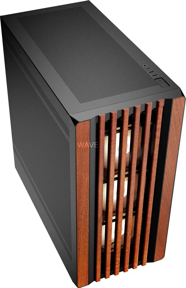 Sharkoon REBEL C70M Full Tower - 4 Ventilatoren - Zwart/Hout - afbeelding 6 van 6