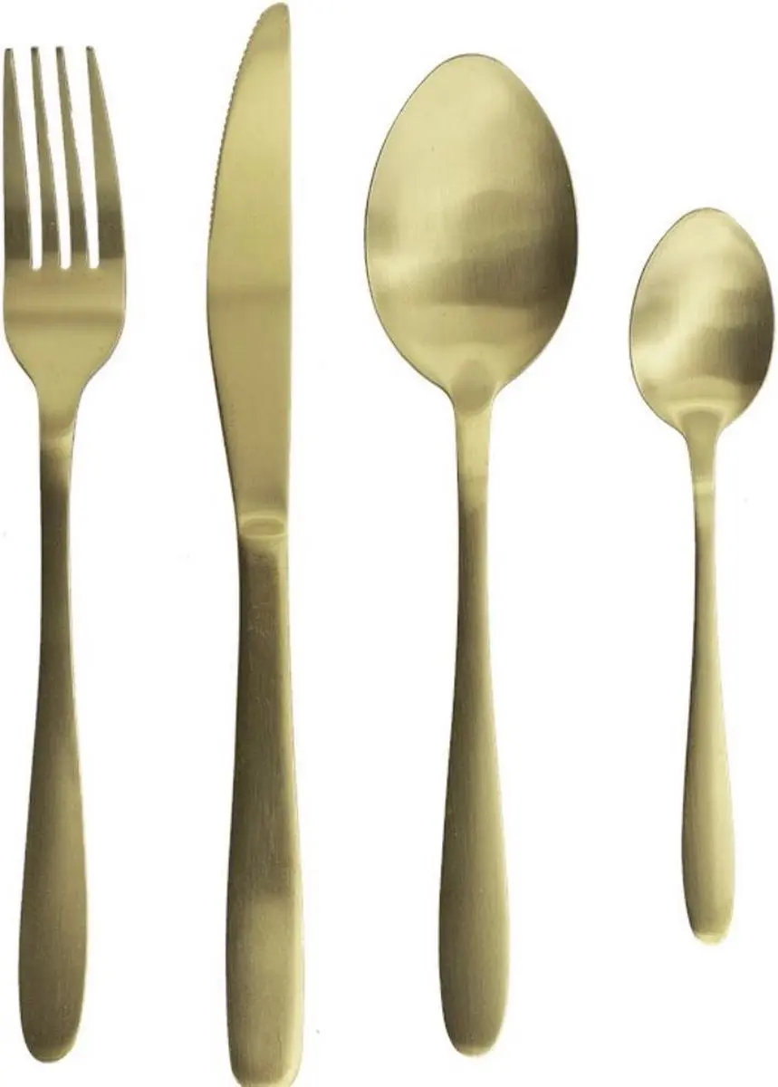 Bestekset goud -16-delig bestek