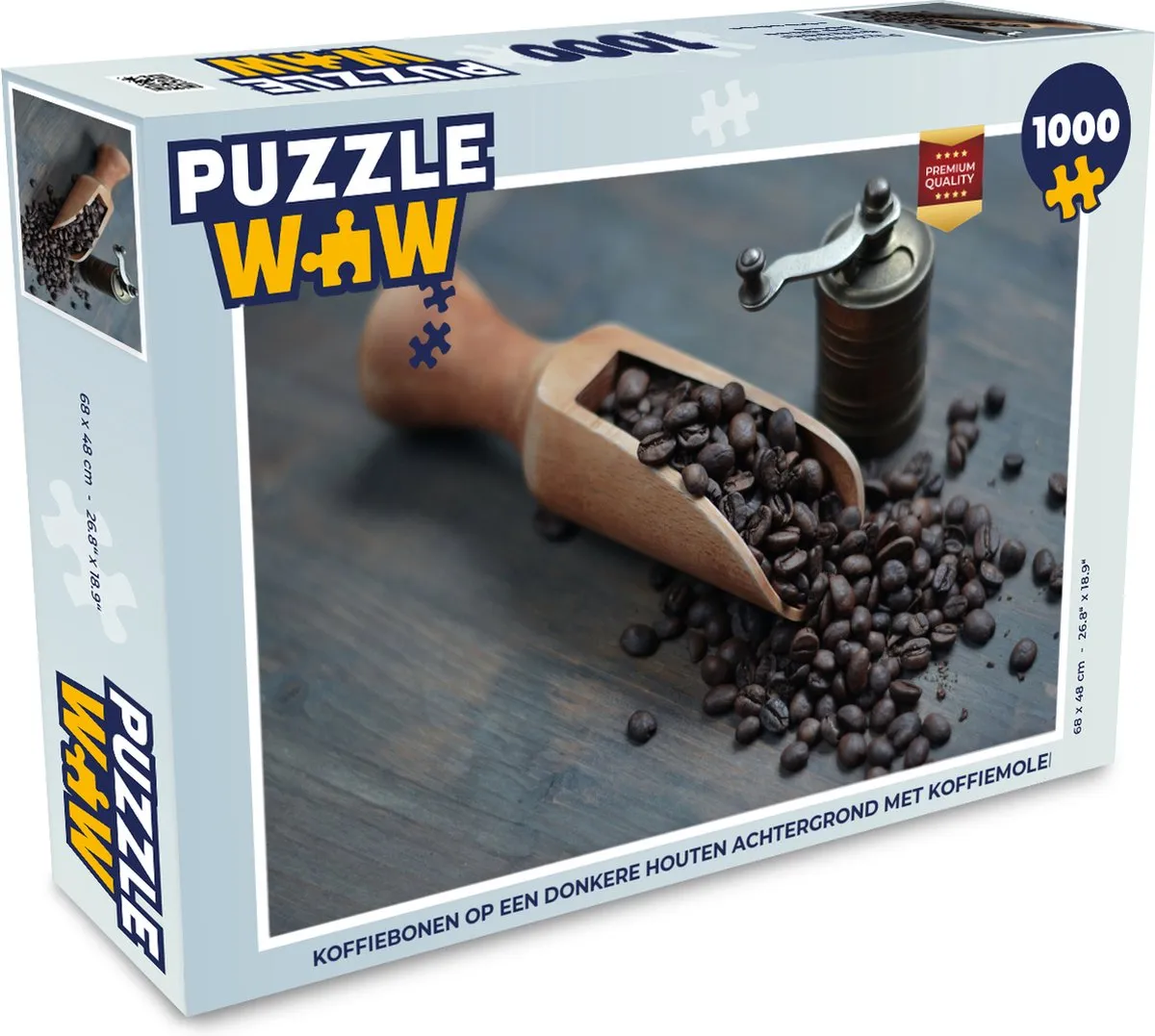 PuzzleWow Legpuzzel Koffiebonen 1000 Stuks - Multicolor