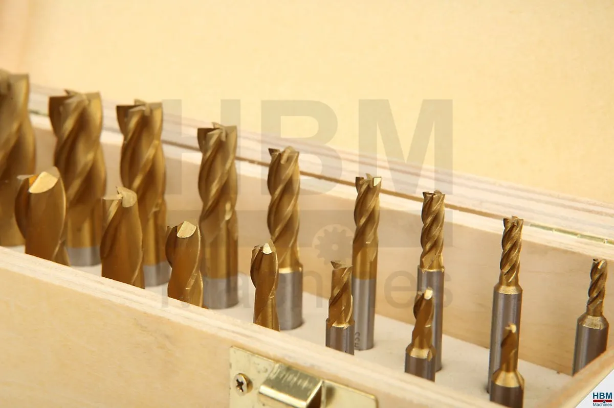 HBM 20 Delig HSS Tin Gecoate Frezenset - 16mm As