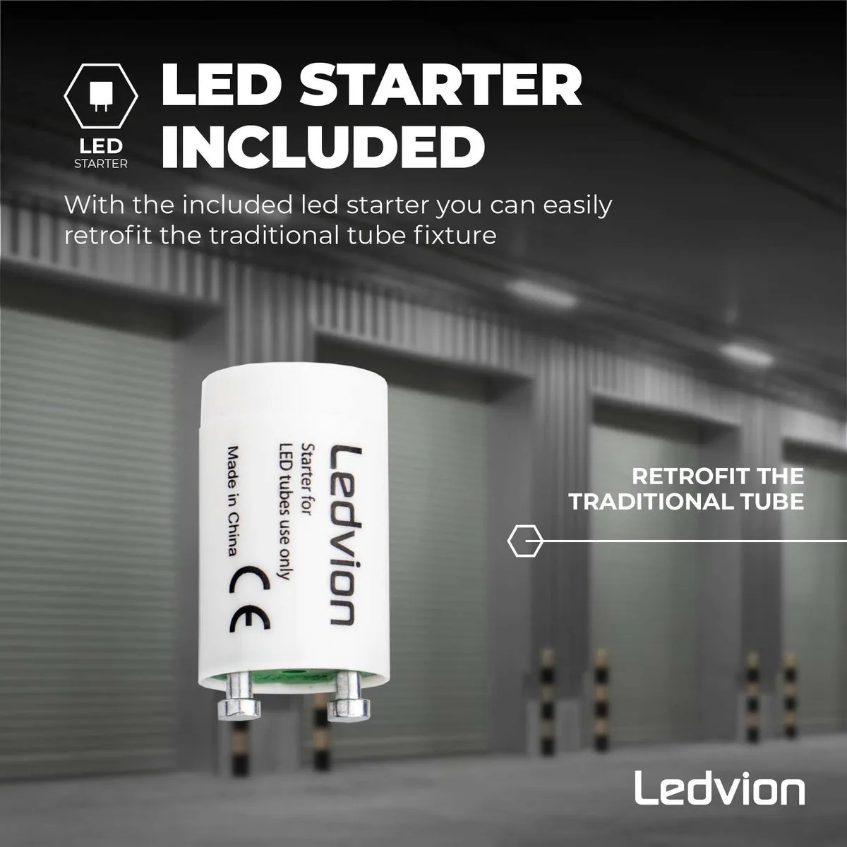 Ledvion LED Armatuur 150cm 15W 6500K - Incl. LED-buis - Grijs