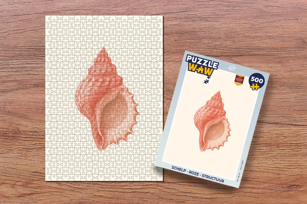 PuzzleWow Schelp Roze Legpuzzel 500 Stuks - MPN 8721414233922
