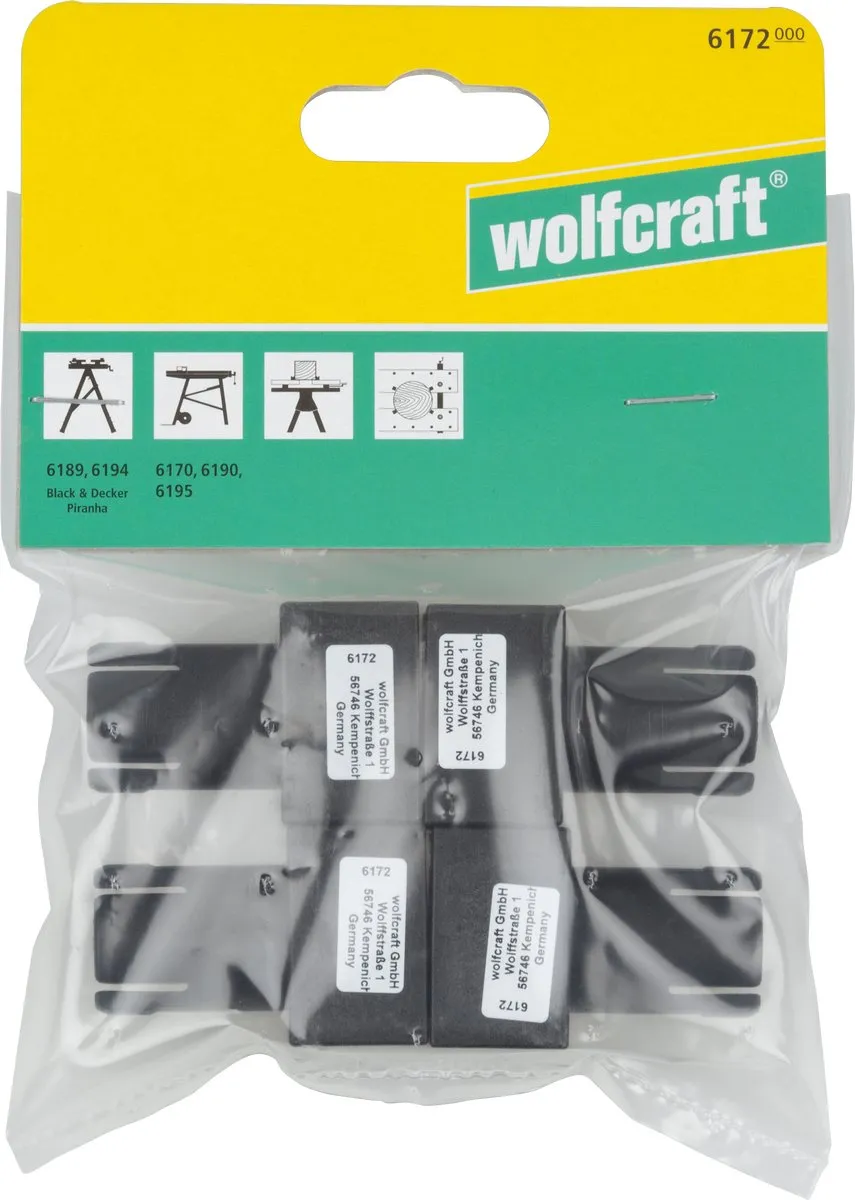 Wolfcraft 6172000 Werktafelklemmen - 4 Stuks
