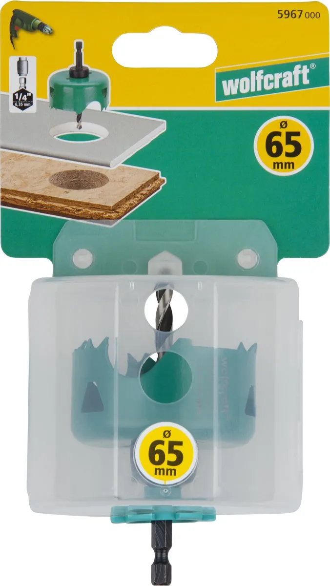 Wolfcraft Carbonstalen Gatenzaag Ø65mm