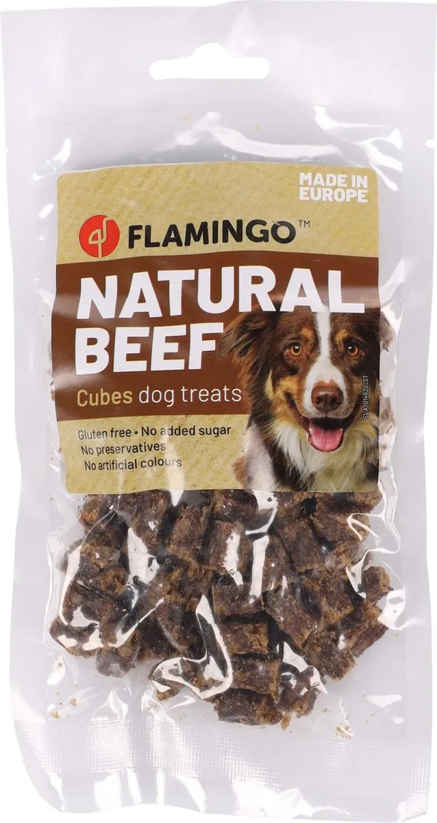 Flamingo Nature Snack Honden Rund Blokjes 80g