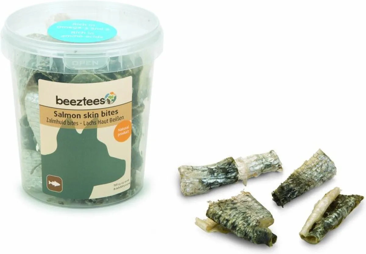 Beeztees Zalmhuid Bites 75g