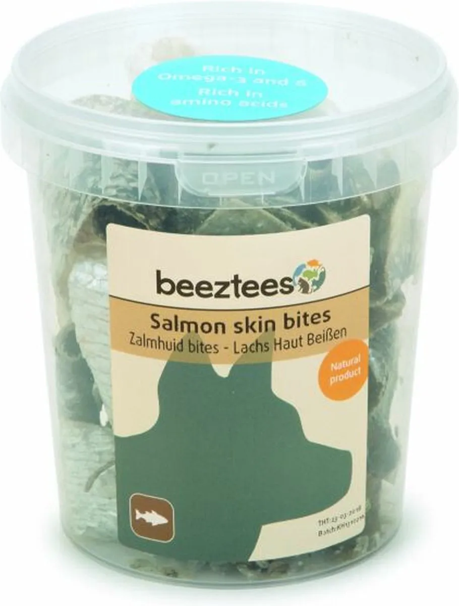 Beeztees Zalmhuid Bites 75g