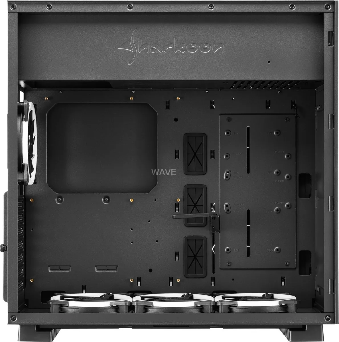 Sharkoon PURE STEEL RGB ATX Box - 5x 2.5" / 3x 3.5" - 2 Ventilatoren