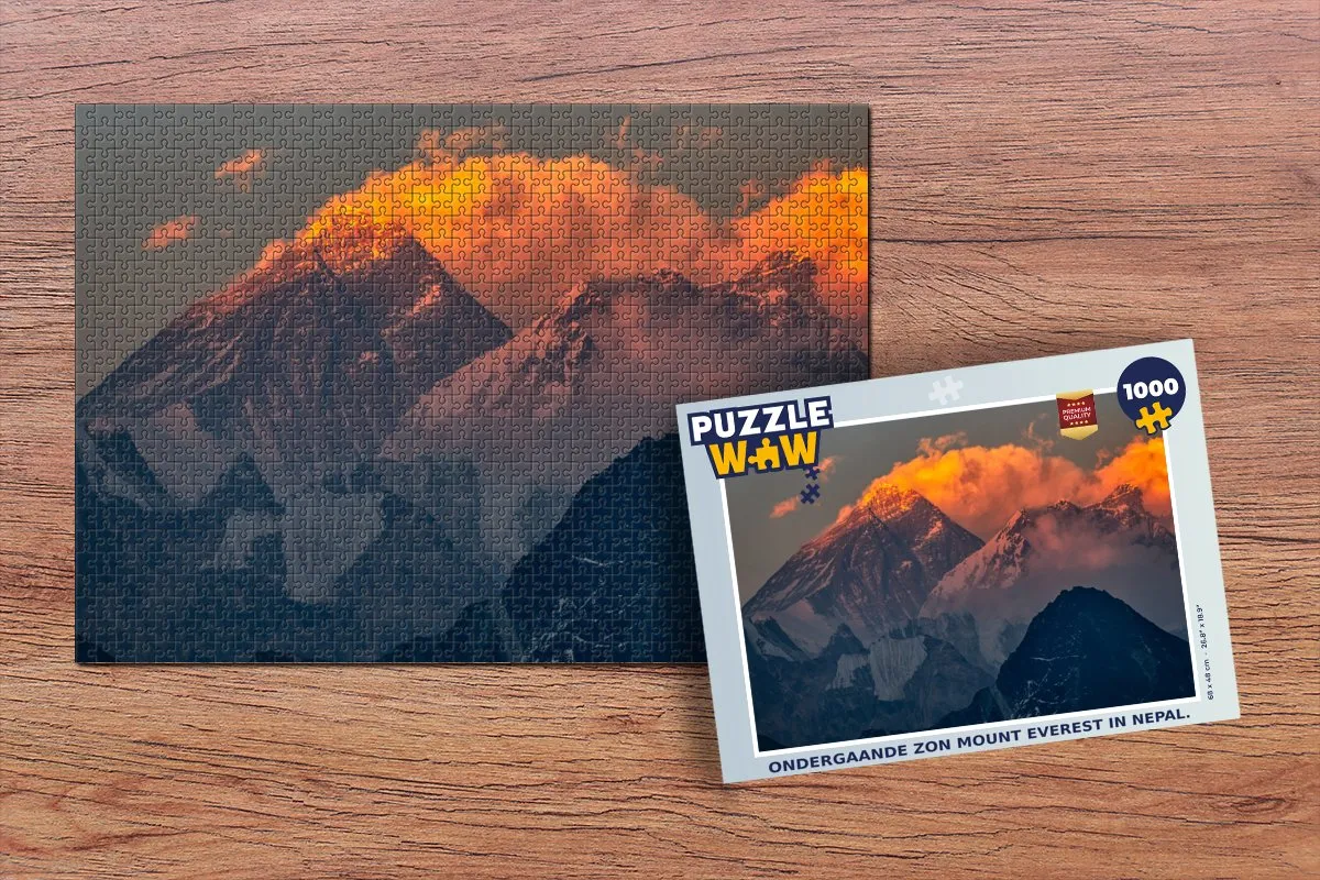 PuzzleWow Mount Everest Legpuzzel 1000 Stuks - Multicolor