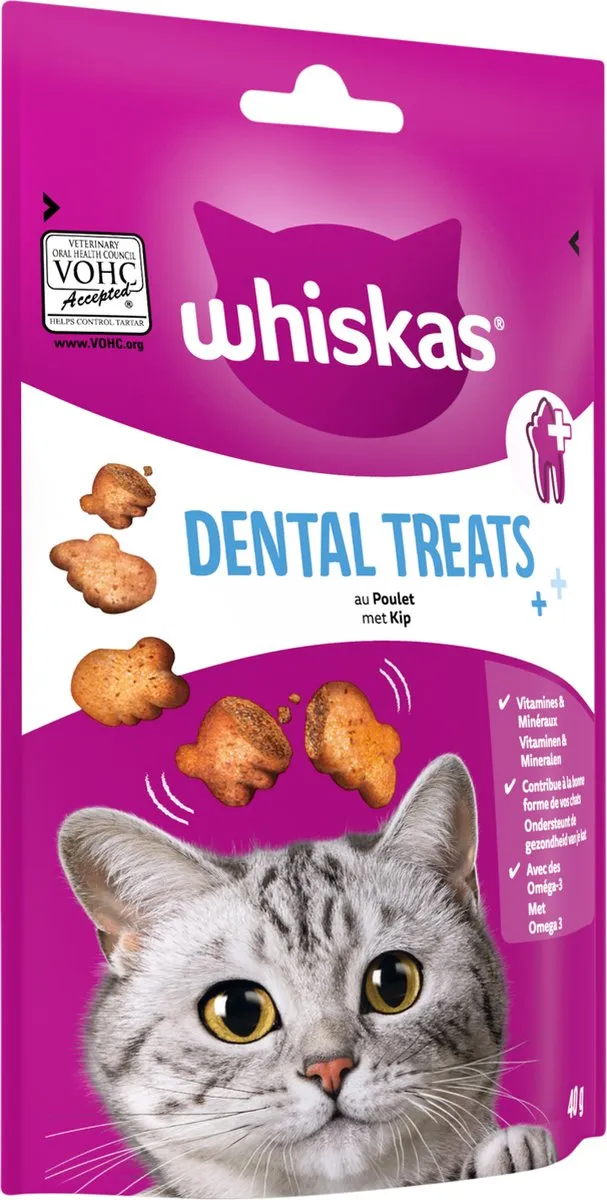 Whiskas Dental Treats Kattensnacks Kip - 240g