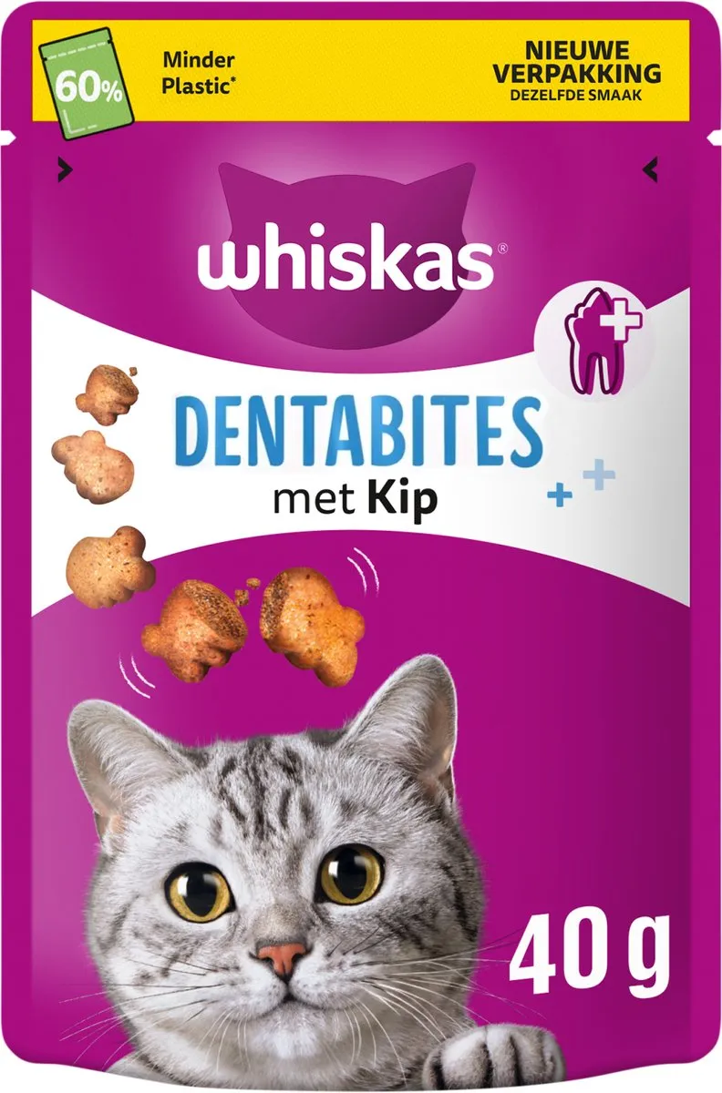 Whiskas Dental Treats Kattensnacks Kip - 240g
