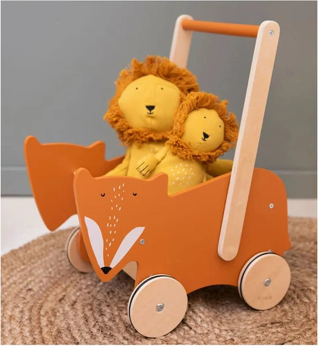 Trixie Houten Loopwagen Mr. Fox - Oranje