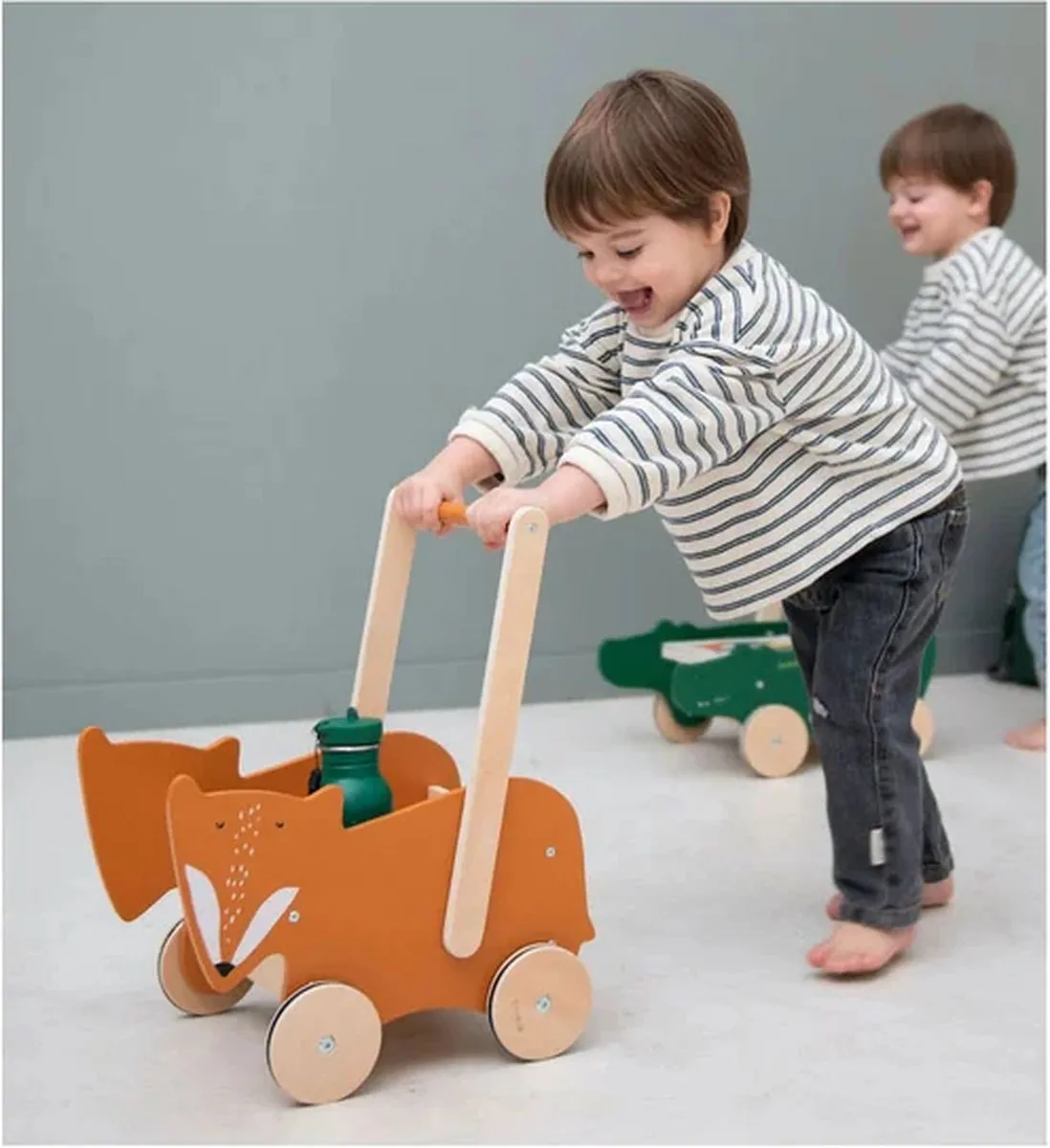 Trixie Houten Loopwagen Mr. Fox - Oranje