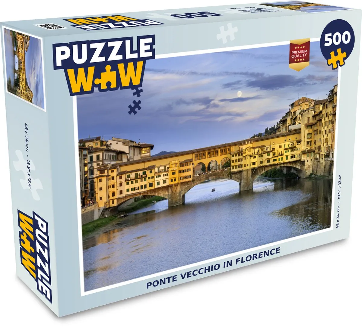 PuzzleWow Florence Ponte Vecchio Legpuzzel 500 Stuks