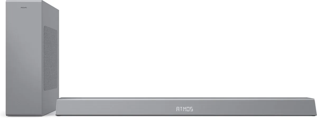 Philips TAB8505/10 Soundbar 2.1 - Zilvergrijs