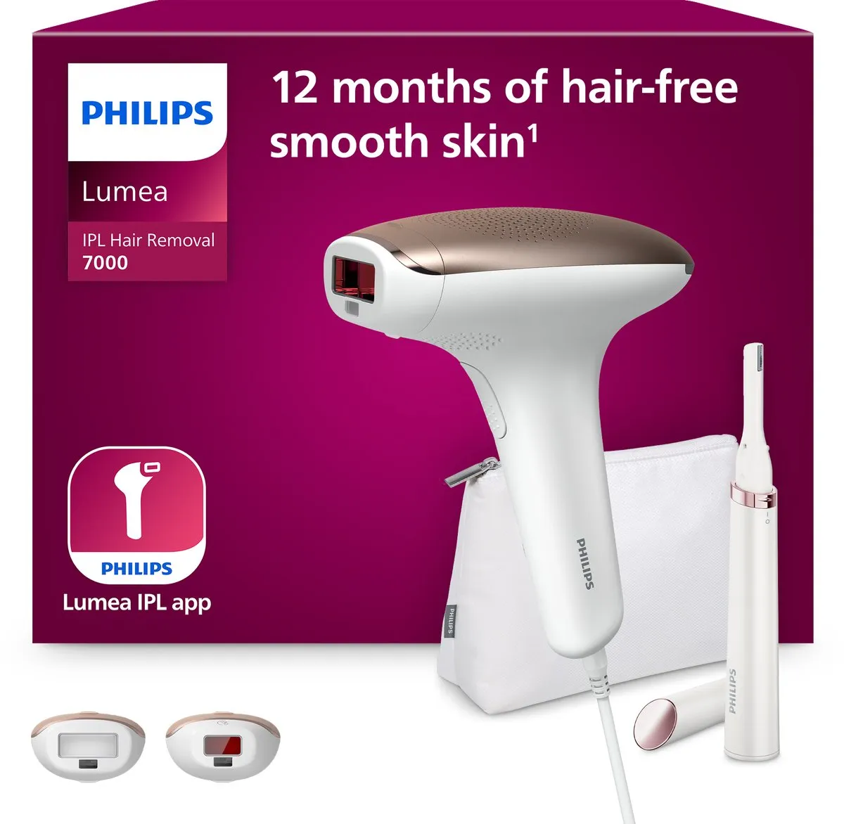 Philips Lumea IPL 7000 series - IPL Ontharingsapparaat - 2 opzetstukken met trimmer - BRI921/00