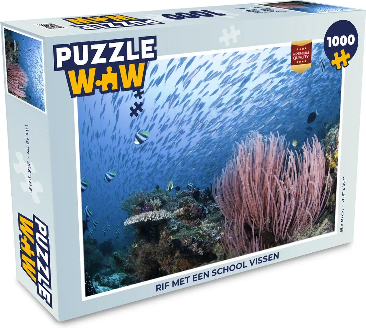 PuzzleWow Rif met een school vissen Legpuzzel 1000 Stuks