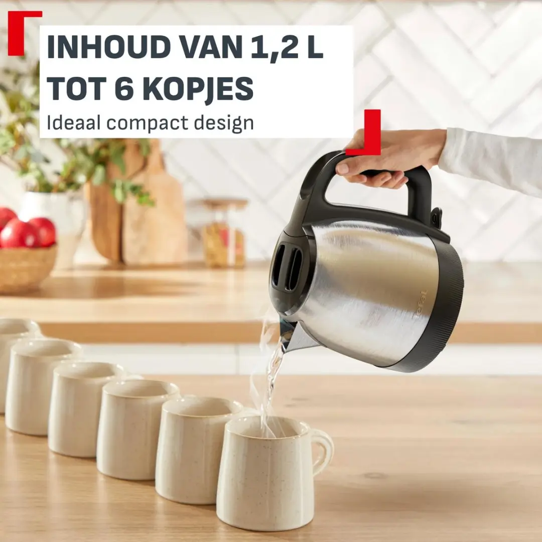 Tefal Express KI1E0D Waterkoker 1,2L - 2200W - Zilver - afbeelding 2 van 6