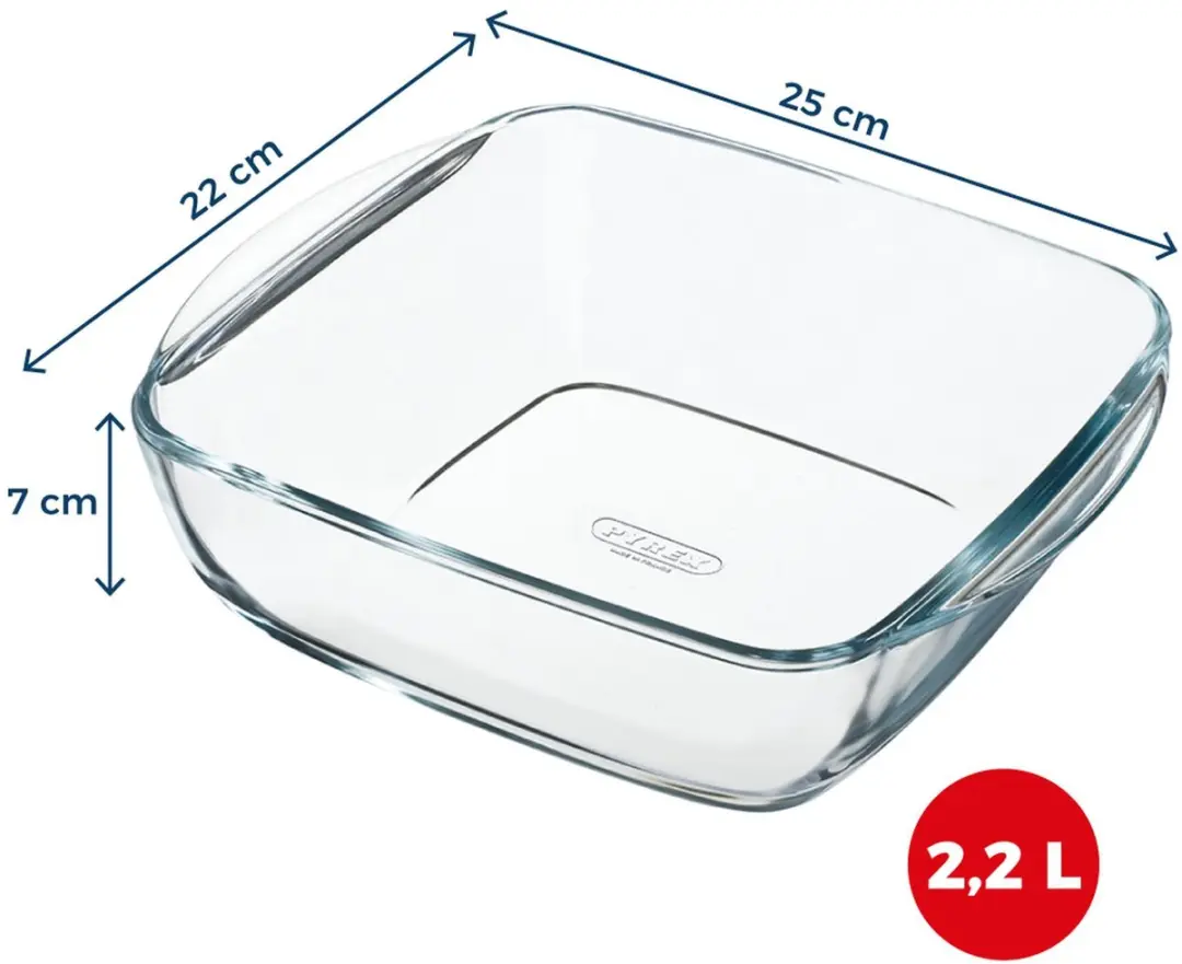 PYREX Airfryer Ovenschaal 2,2L - 25x22x7cm - afbeelding 4 van 6
