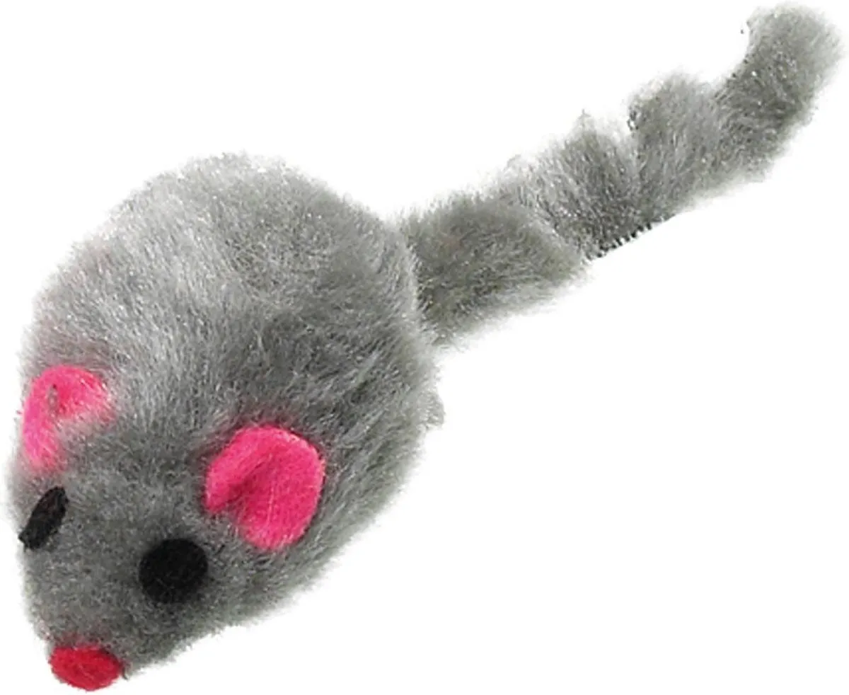 Flamingo Pluche Muis Geel - 9 Stuks