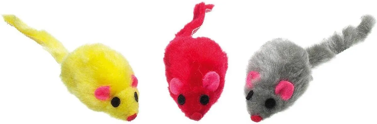 Flamingo Pluche Muis Geel