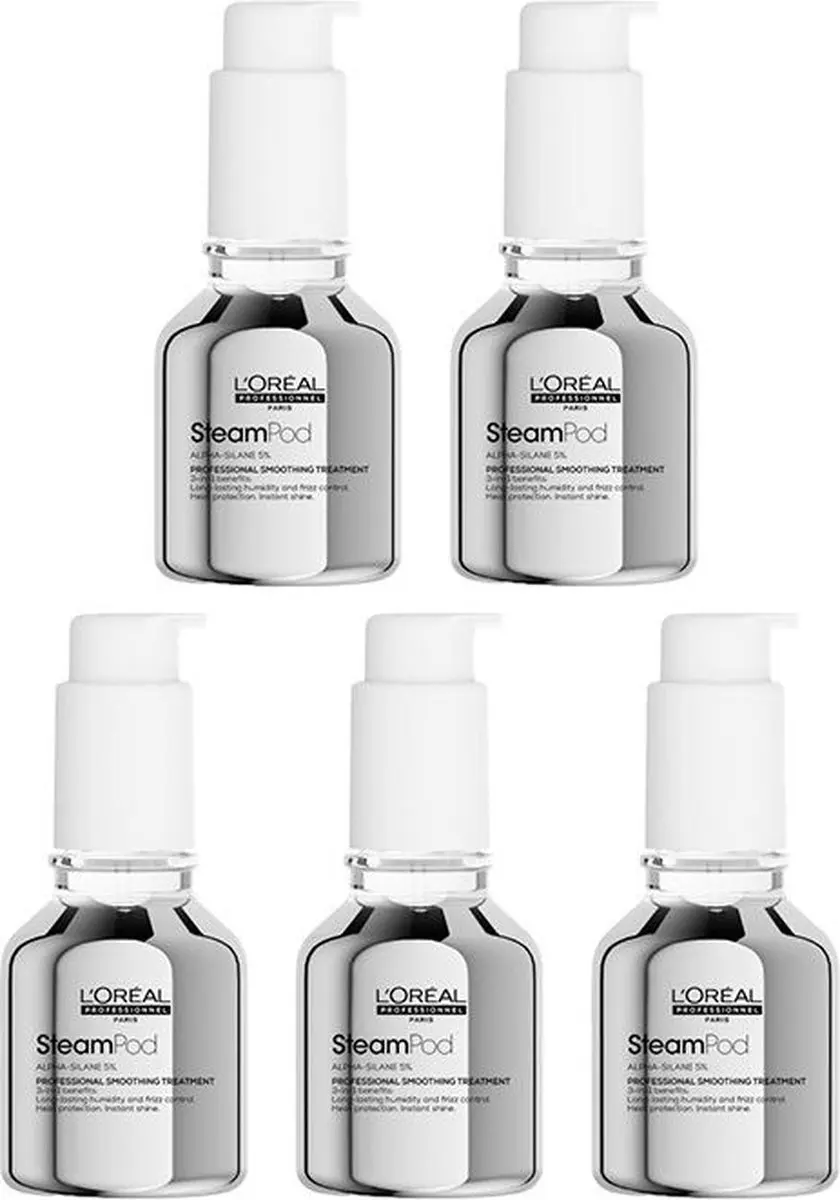 5x L'Oréal Professionnel Steampod Smoothing Treatment 50ml