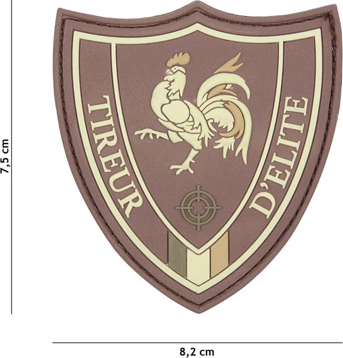 101 Inc Embleem 3D Pvc Tireur D'Elite Bruin