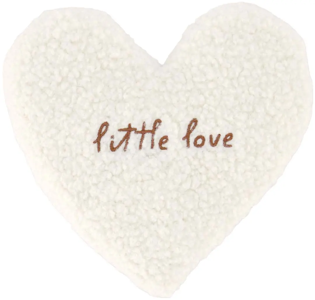 Zusss Heat Pillow Little Love Polyester / Rubber White / Brown