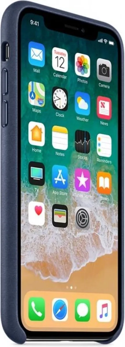 Apple Leren Hoesje iPhone X - Donkerblauw MQTC2ZM/A