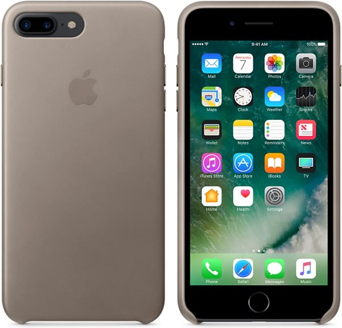Apple Leren Hoesje iPhone 7/8 Plus Taupe MPTC2ZM/A